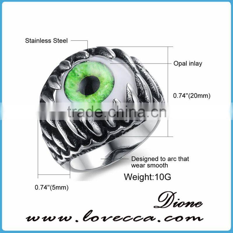 Cheap Finger Spikes Stainless Steel Ring Eyeball Jewelry
