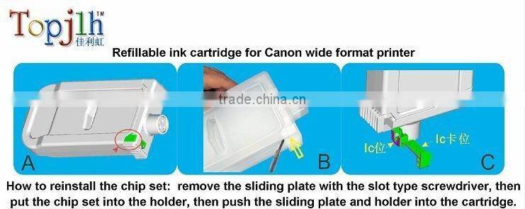 iPF8010S refillable ink cartridge with chips