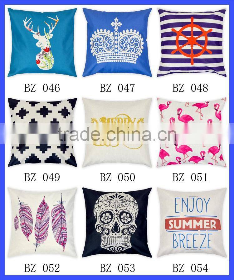 Fashion Digital Printing Small House Decorative Throw Pillow Case Cushion For Sofa