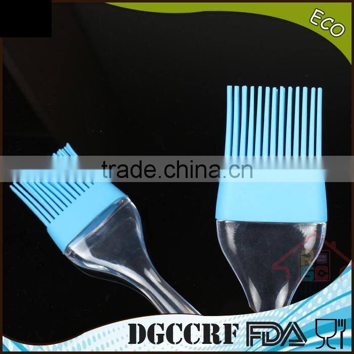 NBRSC BBQ oil pastry silicone rubber basting brushes with clear transparent handle