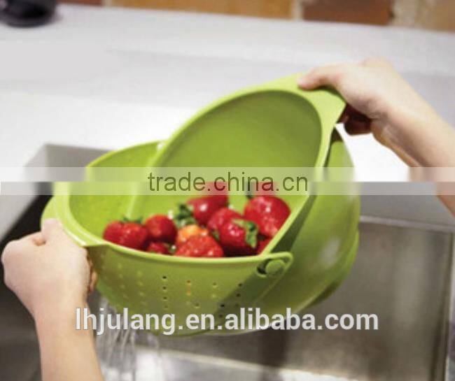 Useful plastic Fruit/Vegetable basket with strainer function/Plastic dropping fruit basket
