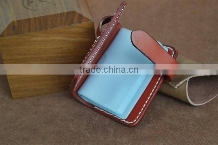 Top genuine leather business card holder business genuine leather cover bulk clear PVC card holder