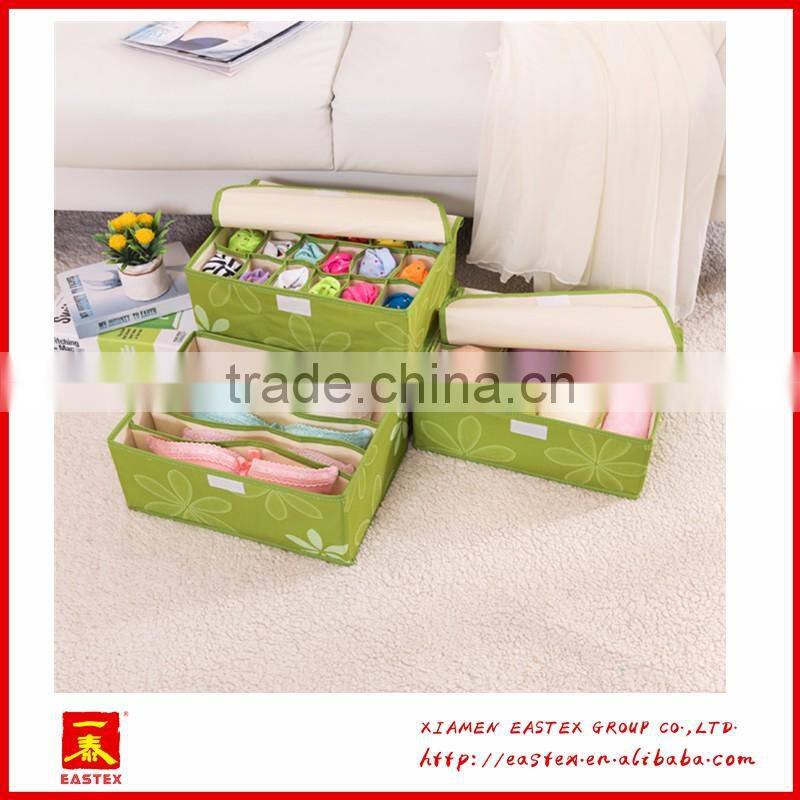 High quality oxford cloth socks/bra/briefs storage Box 3 pcs a set