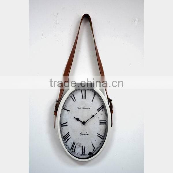 Oval Metal Wall Clock