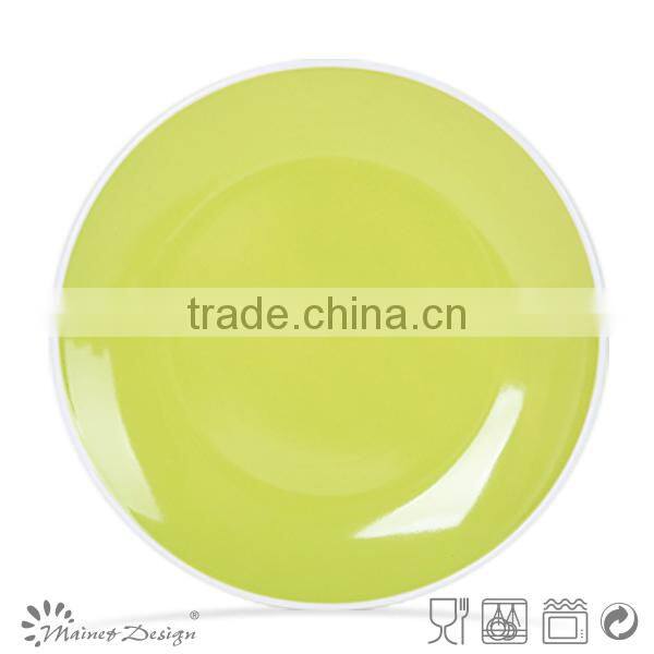 ceramic embossed plate new design solid colour minimalism style