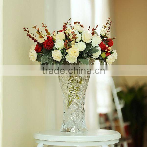 wholesale colored and clear glass flower vases