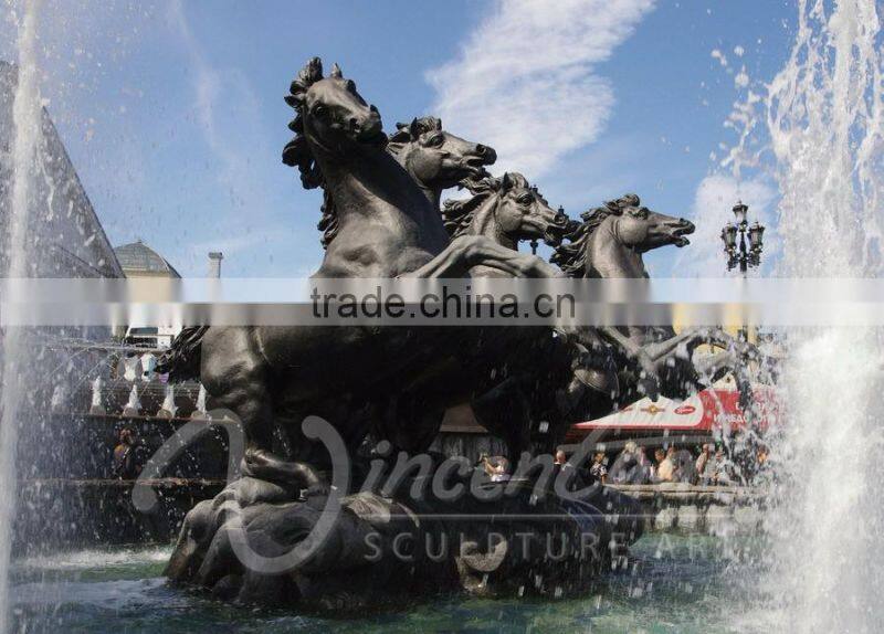 Large outdoor bronze horse fountain for sale