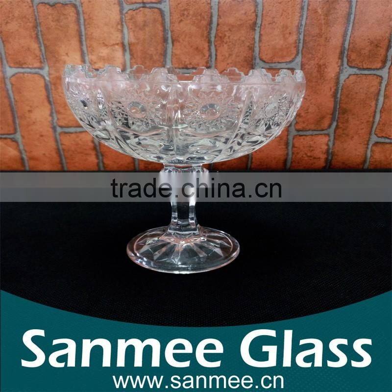 Custom Design Glass Ice Cream Glass Cup