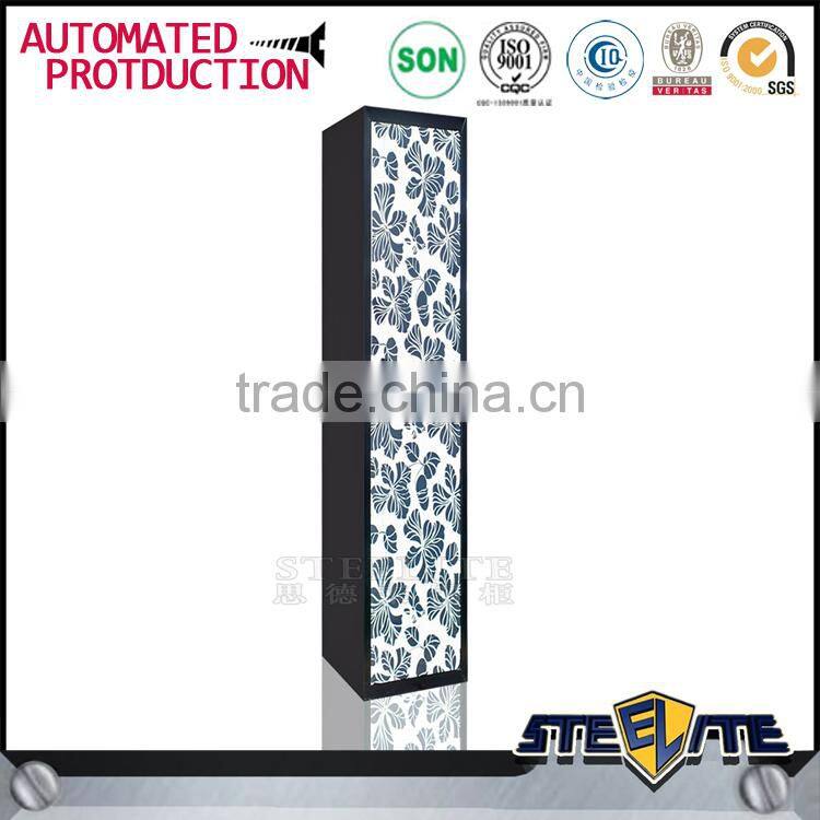 Metal cabinet single door clothes locker steel wardrobe