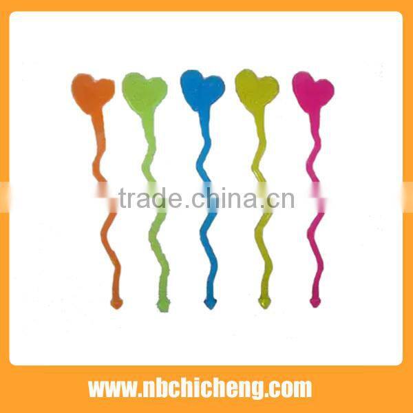 8 pcs Plastic Colorful Swizzle Sticks