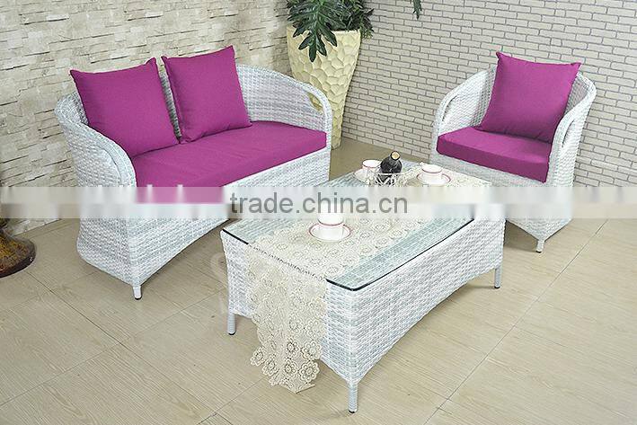 Outdoor garden rattan furniture sofa sets PE rattan furniture(BF10-R112)