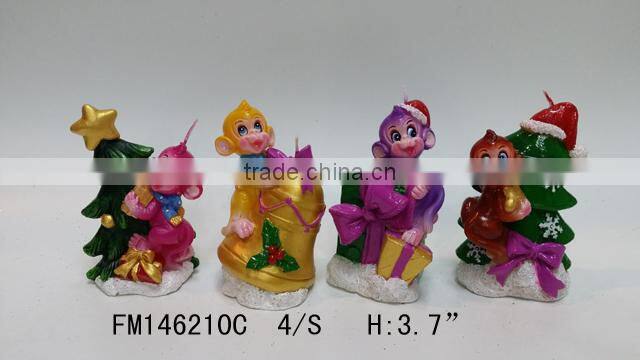 high quality lovely monkey shape candle wholesale for 2016 new year gift