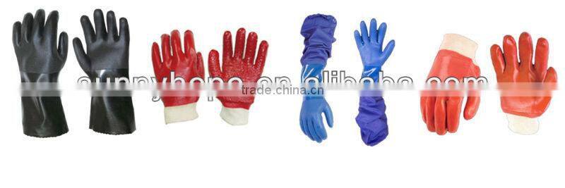 PVC glove with long sleeves