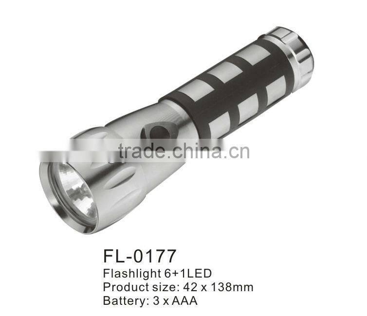 outdoor high power almunium 6 led+1 krypton bulb led flashinglight/torch light