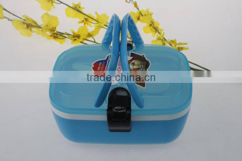 Rectangle Plastic Lunch Box With Double Layers