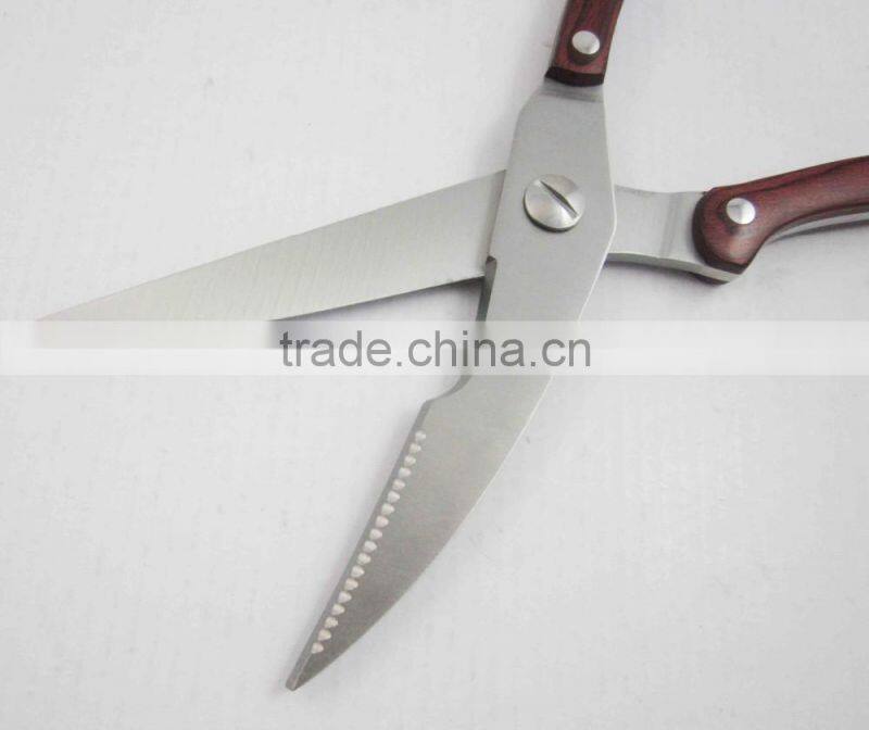 Colorful Wooden Handle Professional Kitchen Scissor