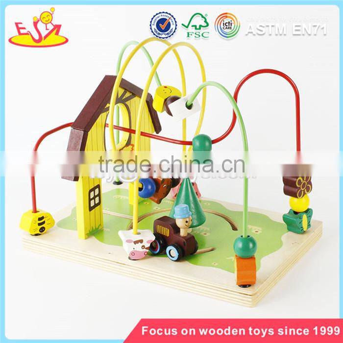 wholesale best toddlers wooden bead maze toy educational games wooden kids bead maze toy W11B141