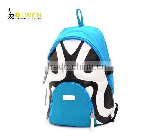 2013 special style school backpack for teen-agers with canvas