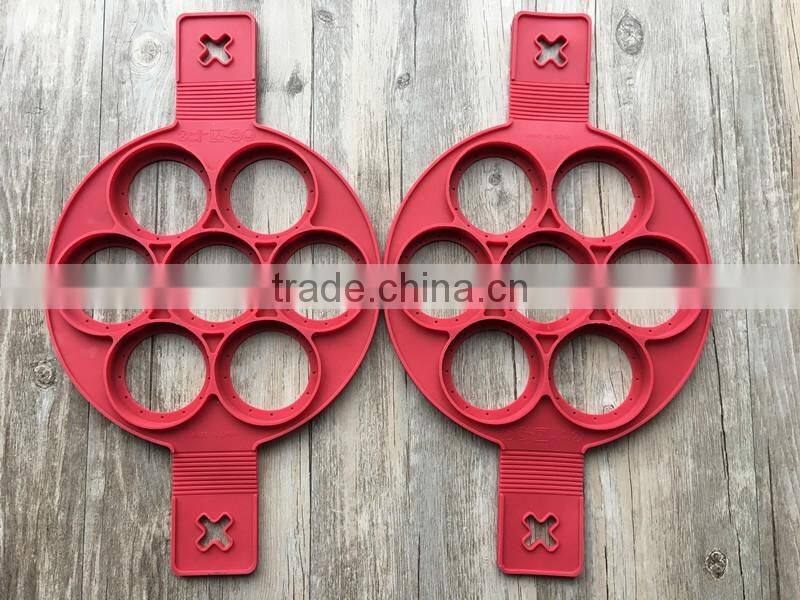 2017 Flippin Fantastic Silicone Pancakes Mold Perfect Flip Multiple Pancakes Maker