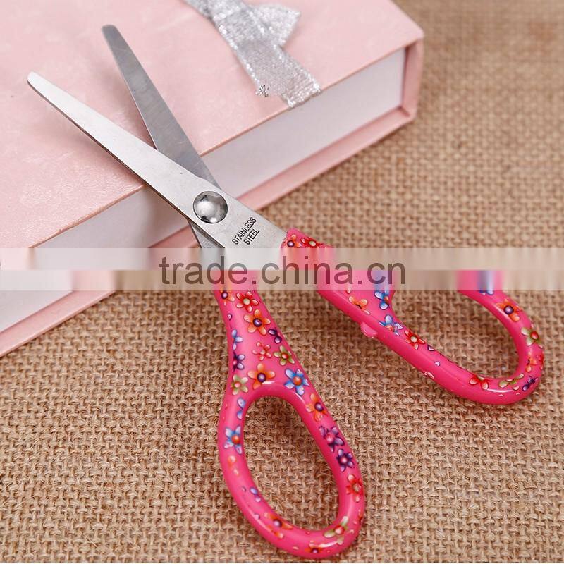 CIJ05-- Hot sale & Good quanlity Cheap Classical flower painting Student Scissors