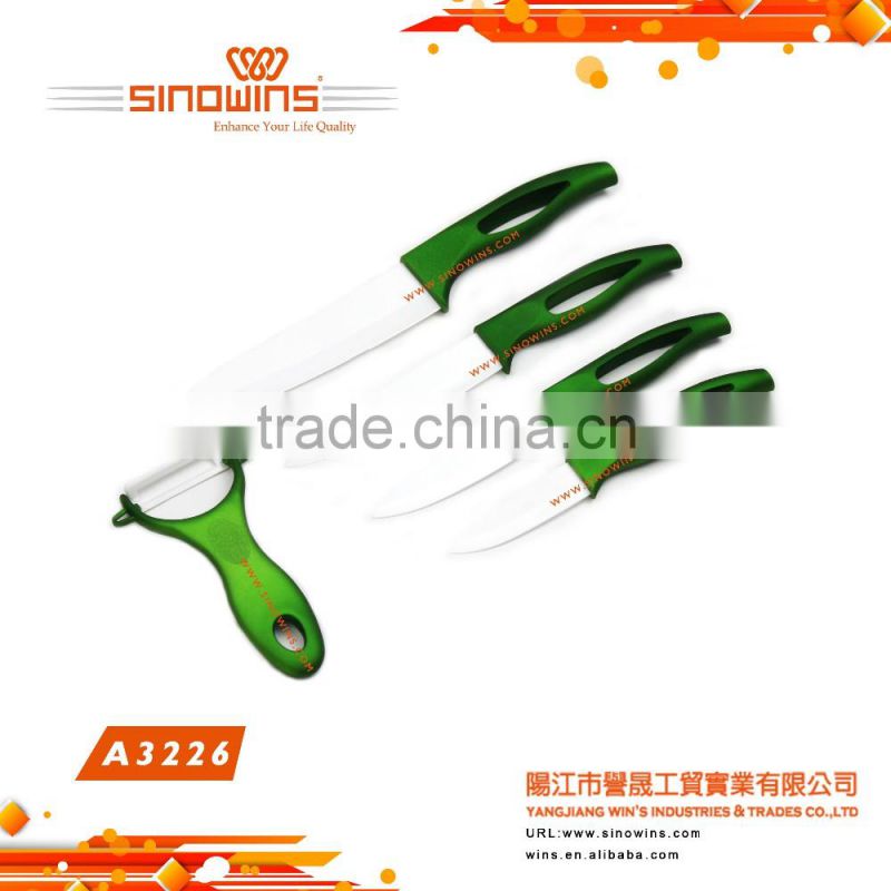 A3226 Gorgeous Ceramic Kitchen Knife Sets with unique Peeler
