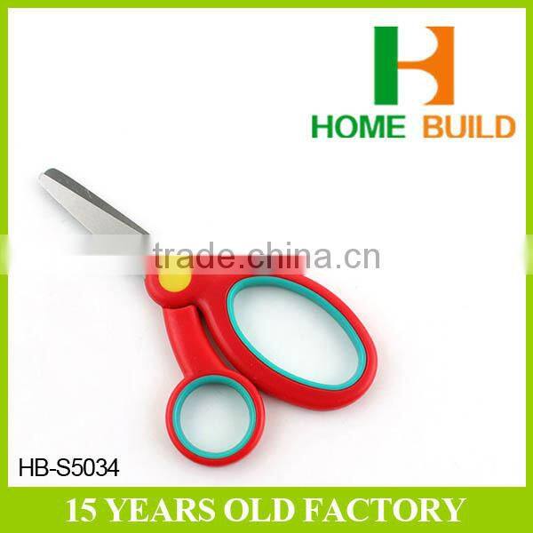 Factory price HB-S5034 Student scissors School scissors Rubber hand scissors