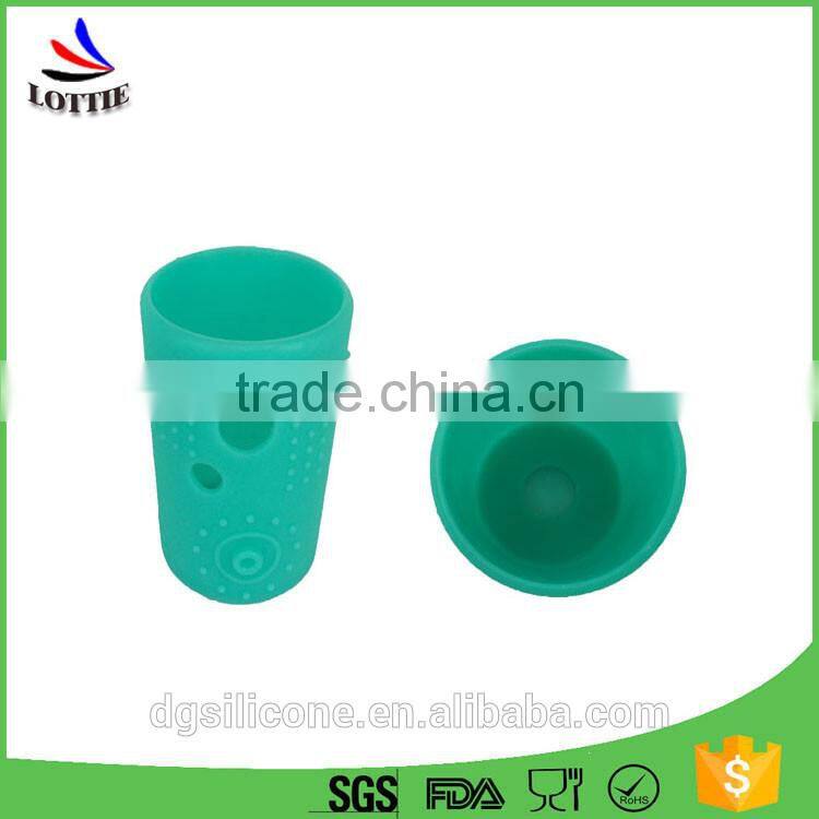Heat-resistant silicone Coffee cup Sleeve food grade silicone bottle sleeve /silicone cup sleeve
