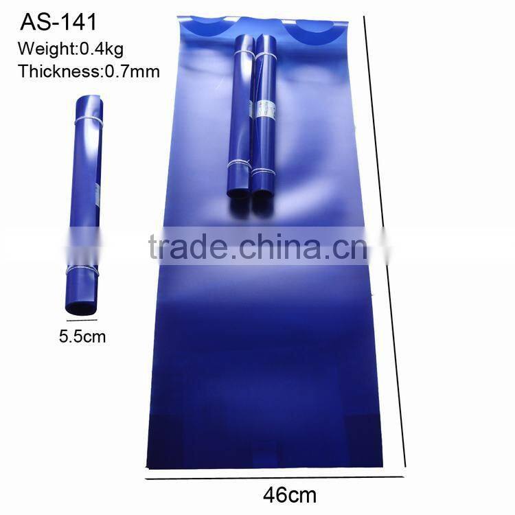 vintage rare Nice Karpet Plastic blue Jet Sled with built in handles 18" x 54"