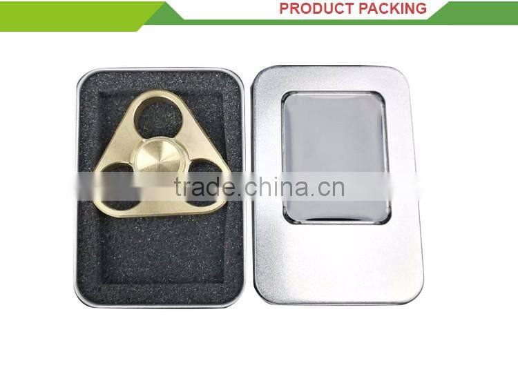 New product brass fingertip top toys hand fidget tri-spinner