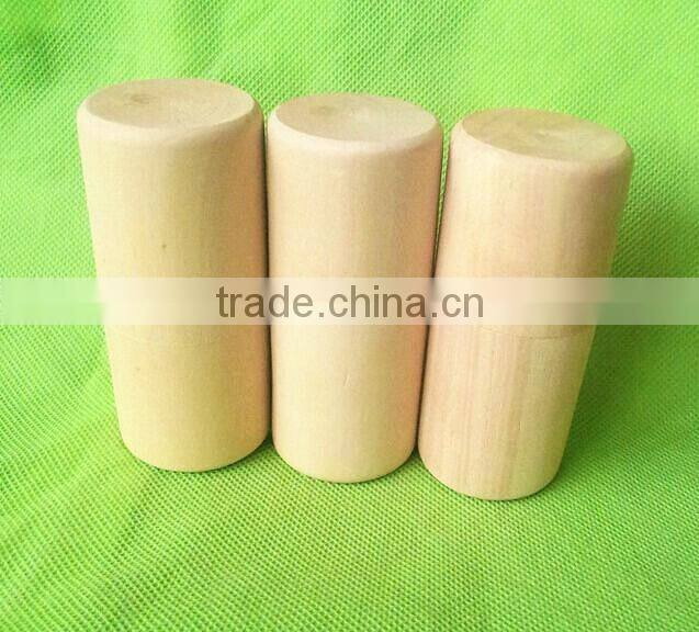 Factory cost wooden cylinder for little bottle/wooden box tube for body oil