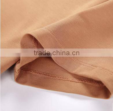 2016 Latest Summer Women Solid Color Heart-shaped Collar Modal Slim Base Short Sleeve T-shirt