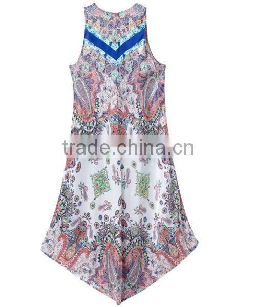 HD-D148 hot design elegant fashion floral women dress/casual ladies dress