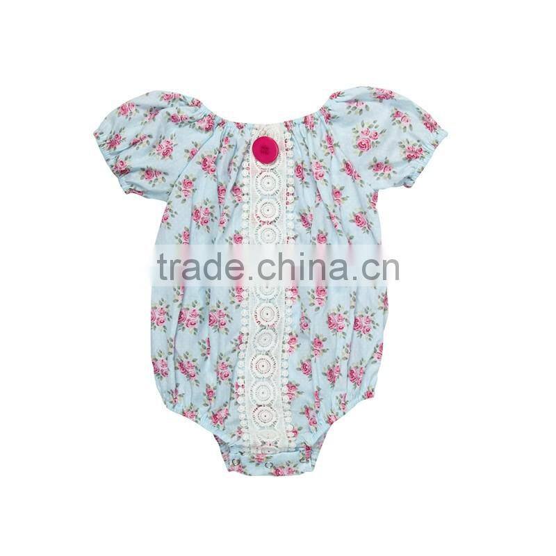 Baby Romper In China NewBorn Baby Girls Vintage Flower jumpsuits