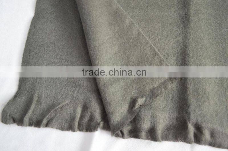 Fashion popular lady men unisex soft viscose winter solid plain fleece scarf