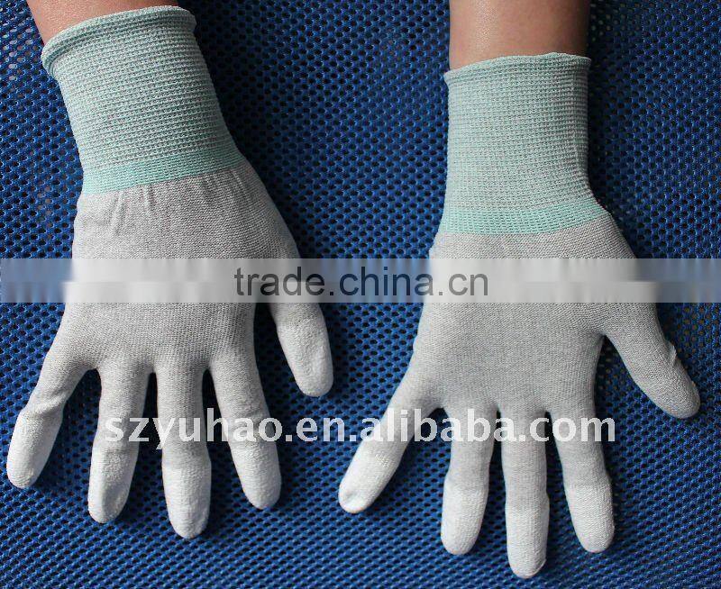 13 gauge Carbon Fiber Top Fit PU Textured Glove