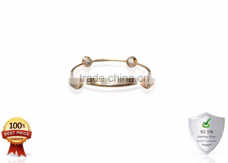 Sterling Silver Gemstone Bracelets with Rose Quartz