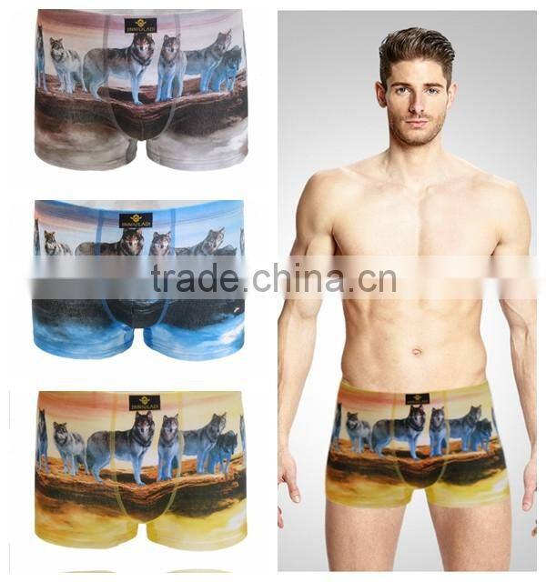 2016 New Fashion Men Brand of Superior Quality Underwear Cotton Print Classic Male Boxer