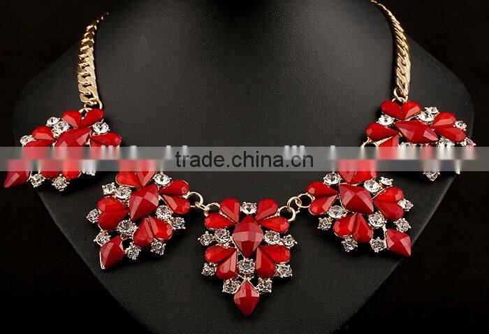 fancy design US latest women acrylic crystal necklace