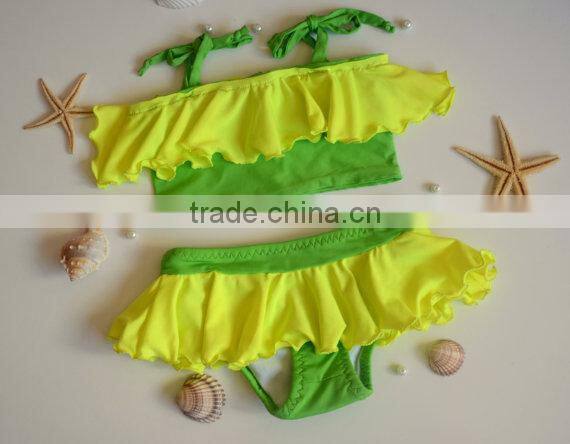 Baby clothes baby girl biniki summer clothing pop color design from China
