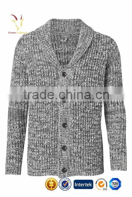 Super Soft Men Cropped Cashmere Cotton Cardigan