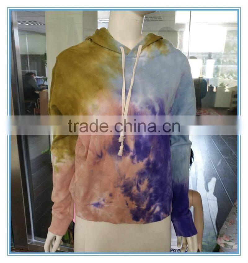 Custom cheap plain girls hoodies, women 100% cotton high quality sweatshirt hoodies, pullover cropped top camo hoodie