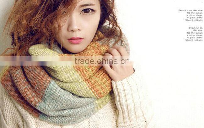 moq.1pc high quality 5 color choice fashion stitching neckwear lovely magic muffler scarves