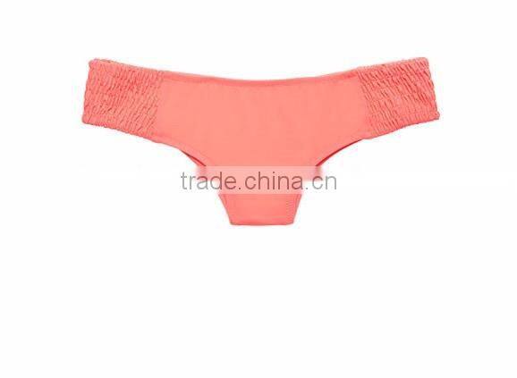 NEW! 2016 Smocked Lace-up Bandeaur Woman swimsuit hot kore an teen girl bikini