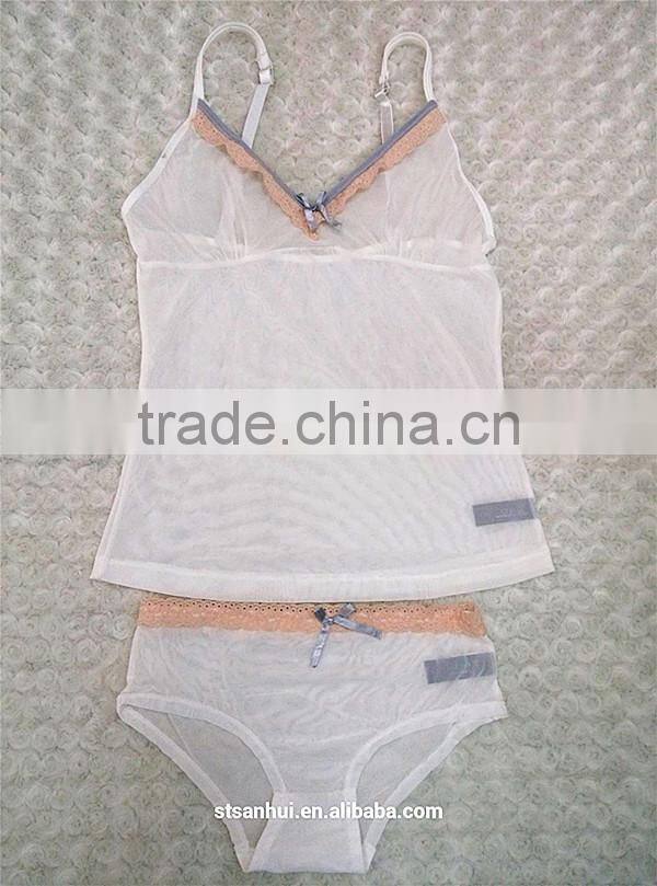 Ladies bulk camisole panty set top newest design low price