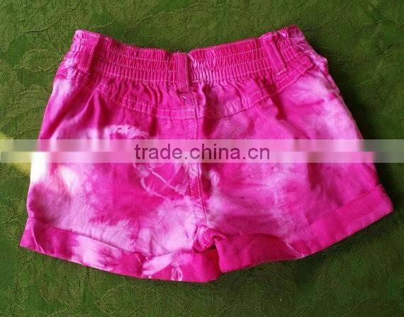 Pink Tie Dye Crystal Studded Shorts- Spring Shorts- Summer Shorts- Baby/ Toddler Girl Shorts- Hot Pink