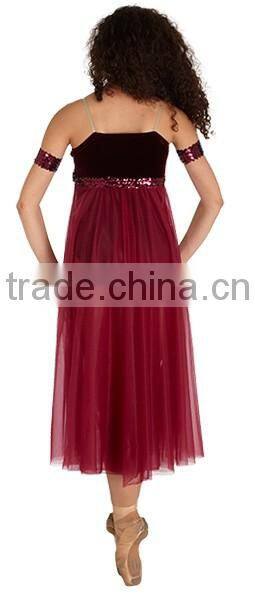Hot for sale! Romantic woman velvet soft long ballet costumes performance ballet dress