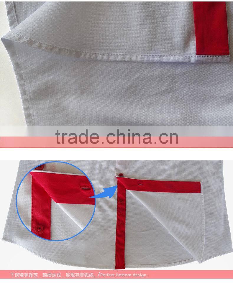 2017 Men's 100% cotton luxury dress formal white solid roll collar shirts wholesale french cuff