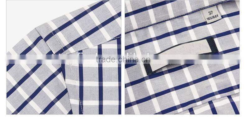 Alibaba supply 2016 new trendy UK style plaid long sleeve gentleman shirt