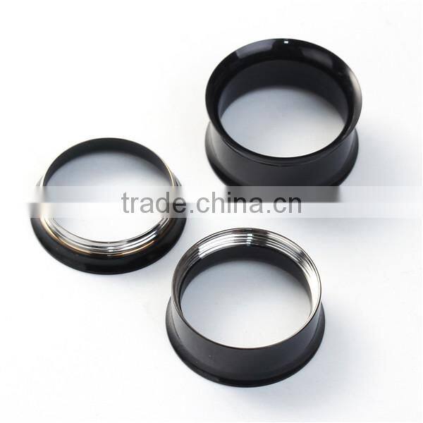 20mm Stainless Steel Ear Stretcher Expander Cylinder Black Cheap Ear Tapers