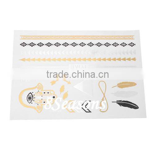 OEM Available Mixed Metallic Waterproof Temporary Tattoo Sticker For Body Art